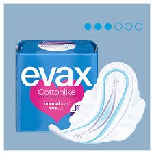 EVAX COTTONLIKE SANITARY PADS WITH NORMAL WINGS 16 UNITS