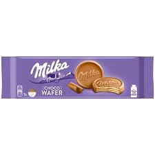 MILKA CHOCO WAFER ROUND COOKIES WITH MILK CHOCOLATE 150G